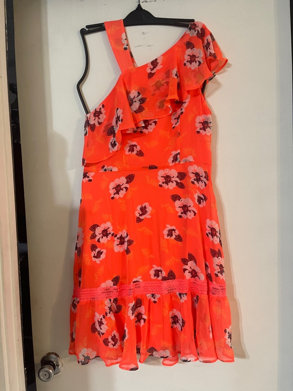 Express Neon Orange/Pink Dress size 10